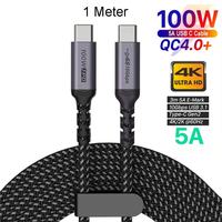 Câble USB C 60W PD charge rapide Compatible pour Oculus 5A charge rapide tresse métallique Type C câble de moniteur vidéo