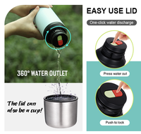 Botol Air Luar Ruangan Everich Populer 750ml Botol Stainless Steel - 360 °   Tutup Anti Bocor & Isolasi Dinding Ganda