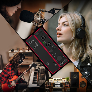 Bộ thiết bị thu âm podcast chuyên nghiệp: Micro tụ điện phòng thu 192KHz 24Bit, tai nghe, giao diện âm thanh USB, <span class=keywords><strong>card</strong></span> âm thanh - Product Image 6