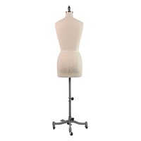Mannequin de couturière réglable à bas prix, en PU beige, pour la couture à domicile et les tailleurs