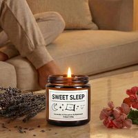 Bougie parfumée en cire de soja de 4 oz, bougie en verre brun, cadeau pour femmes, boîte cadeau de bougie d'aromathérapie