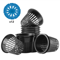 Pot en filet plastique écologique de 3 pouces pour système hydroponique, utilisation domestique et jardinage, culture de légumes