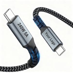 Câble USB de type C PD 240 W 5A, charge ultra rapide, de haute qualité, tressé, personnalisé, 1m 2m 3m, <span class=keywords><strong>cordon</strong></span> de 240 watts USBC à USB-C - Product Image 1