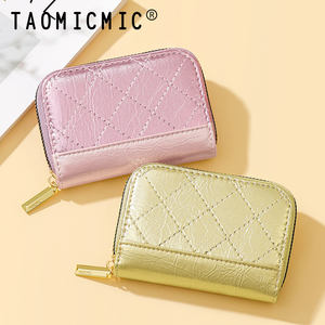 Taomicmic <span class=keywords><strong>กระเป๋า</strong></span>ใส่บัตรหนัง PU ครึ่งดวงมีซิปกระเป๋าใส่บัตรผู้หญิงอเนกประสงค์สำหรับเด็กผู้หญิง - Product Image 5