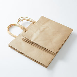 Bolsas de Papel Kraft Reciclables Personalizadas con Asas de Cuerda de Algodón, Diseño de Fondo Plano, Impresión Flexográfica, Opciones de Logotipo Personalizado para Compras - Product Image 5