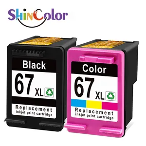 ShinColor 67Xl kartrid tinta Inkjet Premium untuk Hp67 hp67xl HP 67XL untuk HP Deskjet 1200 2700 2255 2330