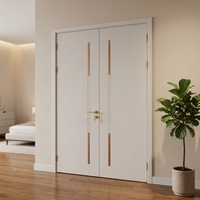 Portes intérieures doubles insonorisées à ouverture latérale en bois massif, personnalisables, modernes, pour chambre et salle de bain, pour la maison