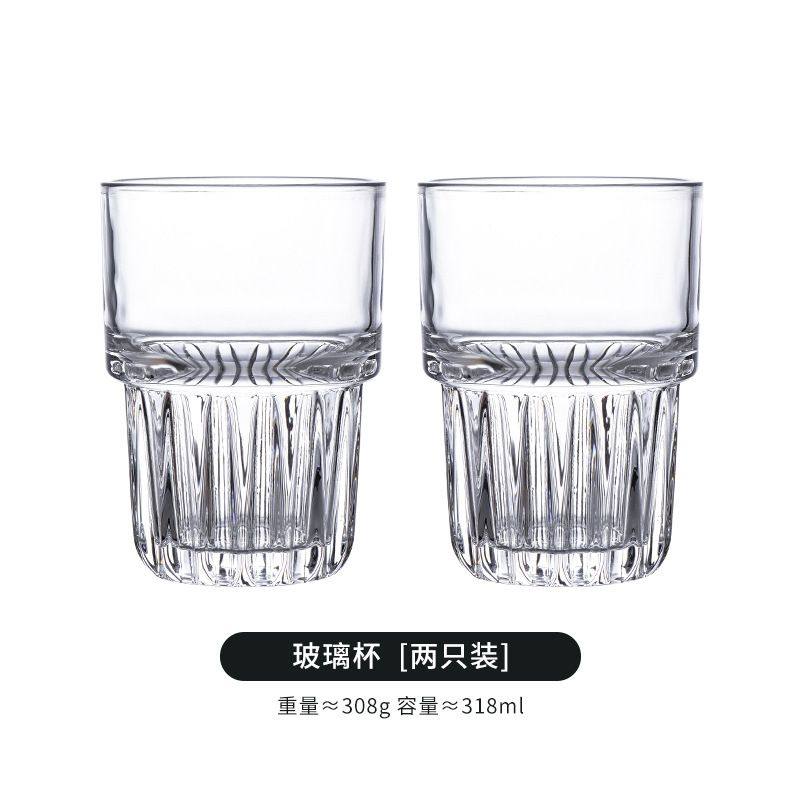 10oz Stackable thickened glass Nordic restaurant usd coffee water cup