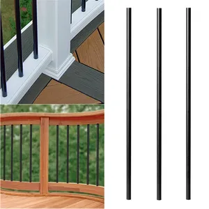 OUYA Outdoor Decorative Wrought Iron Galvanized 3/4 Inch Round Deck Balusters