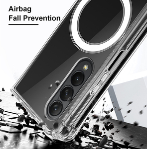Étui de protection magnétique Transparent pour Samsung <span class=keywords><strong>Zfold</strong></span> <span class=keywords><strong>2</strong></span>/3/4 acrylique + TPU housse antichoc Anti-jaune clair étui de téléphone magnétique - Product Image 5