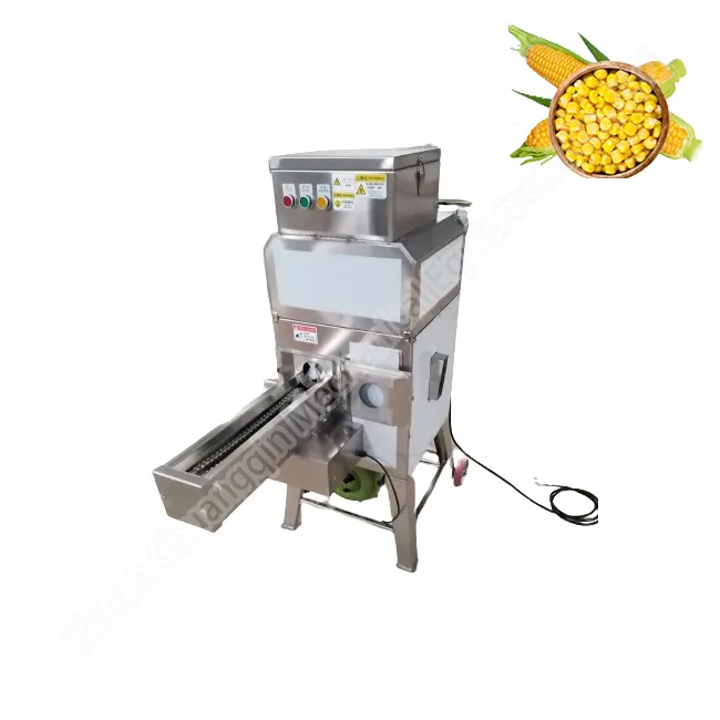 Máquina de debulha de milho doce em aço inoxidável/descascador de milho fresco, triturador de milho com alimentação automática, descascador de milho