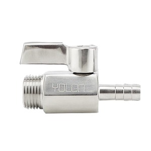 Mini Brass Bóng Van Khí Nén Thép Không Gỉ Mini Đôi Bên Trong Và Bên Ngoài Chủ Đề Phụ Kiện 304 Threaded Bóng Van 1/8 - Product Image 5