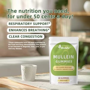 Suplemen Permen Kunyah Mullein Label Pribadi OEM dengan <span class=keywords><strong>Bromelain</strong></span>, Ashwagandha, dan <span class=keywords><strong>Quercetin</strong></span> Mendukung Kesehatan Sistem Pernapasan - Product Image 2