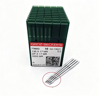 100 aiguilles à coudre Groz-Beckert DPX17MR à tige courbée, compatibles avec les machines à coudre synchrones à double aiguille 135X17MR DP*17MR