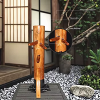 Mannequin en bois fait main pour le Wing Chun, technique de Kung Fu polie, matériau naturel