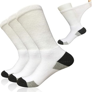 Custom Extra Wide Crew <strong>Diabetic</strong> Socks Seamless Cotton Breathable Unisex Neuropathy Pain Relief <strong>Diabetic</strong> Socks