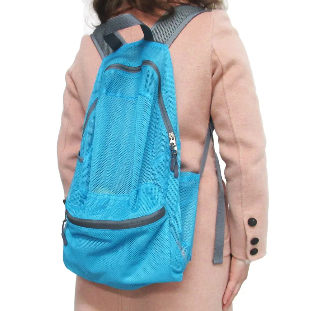 Лидер продаж, модный прочный сетчатый Быстросохнущий рюкзак для подростков, для пешего туризма, кемпинга, школы с мягким ремешком