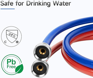 Manguera de Entrada para Lavadora Universal Resistente a Explosiones de Agua Fría y Caliente, Reforzada con Goma, de 3/4 Pulgadas, Paquete de 2 - Product Image 2