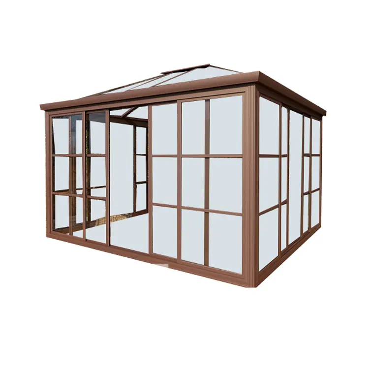 Thiết Kế Độc Đáo Winter Garden Patio Bao Vây 4 Mùa Nhôm Sunroom Glass House