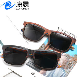 Lunettes de soleil en bois Conchen, monture carrée, polarisées UV400, unisexe, mode, voyage, conduite W3080 - Product Image 2