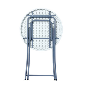 Popolare Tavolo da Bar Pieghevole Bianco <span class=keywords><strong>in</strong></span> Plastica da <span class=keywords><strong>32</strong></span> <span class=keywords><strong>Pollici</strong></span> per Hotel, Feste e Eventi Commerciali - Product Image 4