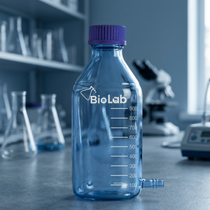 Botella Aspiradora con Tapa GL-45 y Tubulación, Cumple con ISO 4796, Hecha de Vidrio Borosilicato 3.3 Resistente al Calor - Product Image 4