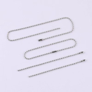 Aangepaste Lengte Metalen Bal Kralen Ketting Met Connector Voor Dog Tag Sieraden Sleutel Ambacht Diy - Product Image 5