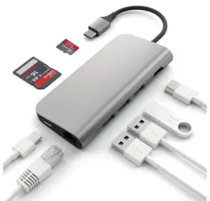 High Quality 8 in 1 3.1 USB C Type C Hub with 4K HDMI Adapter