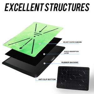 Tapete de Práctica de Golf para Interiores/Exteriores con Base de Terciopelo y Goma Reemplazables - 30x48cm, Diseño con Asa Oculta para Fácil Transporte - Product Image 3