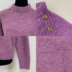 Maglione Invernale da <span class=keywords><strong>Donna</strong></span> a Maniche Lunghe, Girocollo Largo <span class=keywords><strong>in</strong></span> Poliestere, Abbigliamento Versatile per Uso Quotidiano, Casual e Caldo - Product Image 3