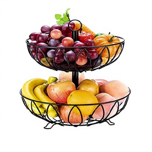 Superior Quality Black Color Iron Fruits <b>Basket</b> Superior Kitchen Accessories And Table Decoration Bowl <b>Basket</b> - Product Image 1