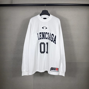 Versión Correcta Paris SS25 Nueva Camiseta de Baloncesto Marca <span class=keywords><strong>B</strong></span> con Diseño de Letras Bordadas, Estilo Casual Holgado, Unisex, Manga Larga, Algodón - Product Image 3