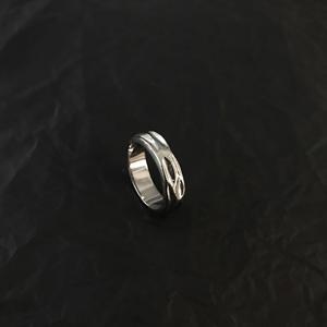 BINSHUO Christian Minimalist Style Wavy Band Rings pour <span class=keywords><strong>homme</strong></span>-Trendy Daily Wear - Product Image 1