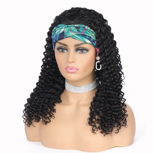 Perruques pour femmes en cheveux humains véritables, prix d'usine FYD, haute qualité, longues, noires, avec bandeau, style <span class=keywords><strong>afro</strong></span>, pour usage quotidien - Product Image 3