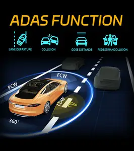 ADAS DMS 4G GPS वाहन सुरक्षा के साथ कार कैमरा डुअल लेंस AI डैशकैम