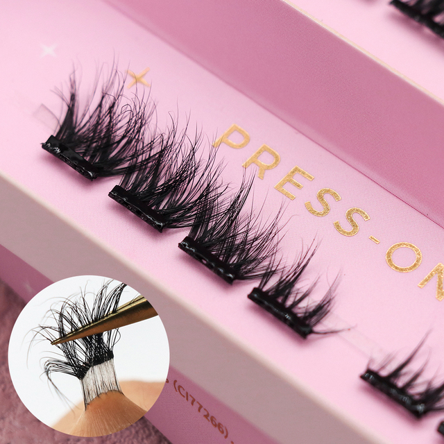 DIY Eyelash Extension Kit with Vendor Supplied Cluster Lash Extent Supplies 0.15mm Thickness Without Glue