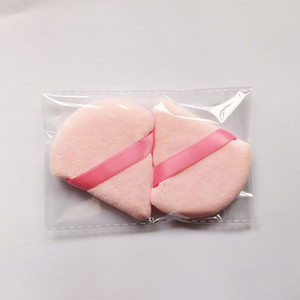 Houppette de maquillage triangulaire en velours de coton sans latex, ultra douce, grande et mini, avec logo personnalisé - Product Image 4