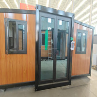 Maison conteneur préfabriquée modulaire pliable prête à l'emploi 40FT 30FT 20FT, Villa compacte portable extensible à double aile