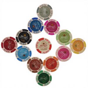 Jetons de poker en argile <span class=keywords><strong>composite</strong></span> avec logo personnalisé, colorés, luxueux, bon marché, universels pour le divertissement, en provenance du Zhejiang, Chine - Product Image 3