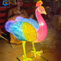 SGTL26 Fine Art Peacock Lantern Chinesische Tier laterne im Freien für Patio Decor Festival Holiday