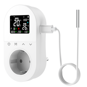 Wi-Fi Smart LCD Plug-in avec refroidissement et chauffage Thermostat à deux systèmes pour systèmes de chauffage par le sol et pièces détachées - Product Image 3