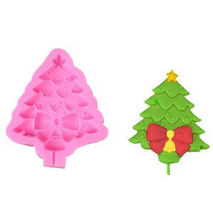 Nouvelles idées : Moule à <span class=keywords><strong>gâteau</strong></span> en silicone en forme de carte, motif étoile de dessin animé, cloche et sapin de Noël, résistant à la chaleur pour four - Modèle sapin de Noël - Product Image 5