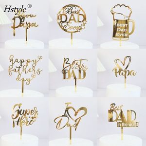 Cadeaux pour la fête des pères, Toppers de gâteaux en acrylique sur le thème de la fête des pères, meilleurs pères du monde, amour de <span class=keywords><strong>Papa</strong></span>, meilleurs pères PQ124 - Product Image 2
