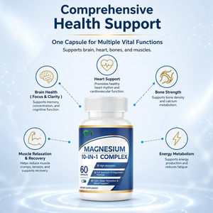 Stock disponible : Capsules de mélange de magnésium 10-en-1 pour adultes, favorisant le sommeil et l'énergie, sans OGM, complément alimentaire végétalien, livraison immédiate - Product Image 3