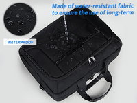 Housse d'ordinateur portable en polyester imperméable, sacoche messager avec bandoulière et sangles d'épaule, sac à main pour homme/femme, usage voyage/affaires
