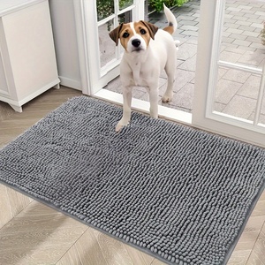 Tapis de porte pour <span class=keywords><strong>chien</strong></span> en chenille super absorbant, antidérapant, en microfibre, lavable, pour pattes boueuses - Product Image 5