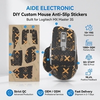 Stiker motif Suede, stiker Mouse Anti Slip, stiker penutup penuh/setengah, stiker Mouse untuk Logitech MX master 3s Gaming