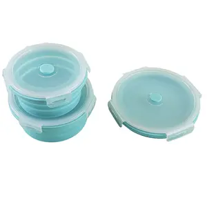 حاوية طعام بلاستيكية قابلة للاستخدام في الميكروويف صندوق غداء قابل للطي لتخزين الطعام الساخن