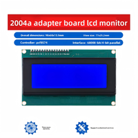 Placa Adaptadora STN IIC 2004A, Película Azul PCF8574, Pantalla LCD de Alta Calidad de 77*25.2mm con Retroiluminación LED, Interfaz I2C
