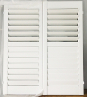 Volets de fenêtre en bois faux-bois PVC à lamelles fixes et mobiles de luxe pour l'intérieur, style européen et australien